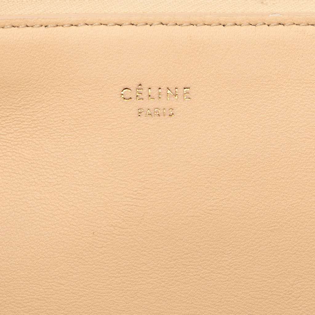 Celine Bicolor Leather Solo Clutch Beige Leather Very good condition - Box View