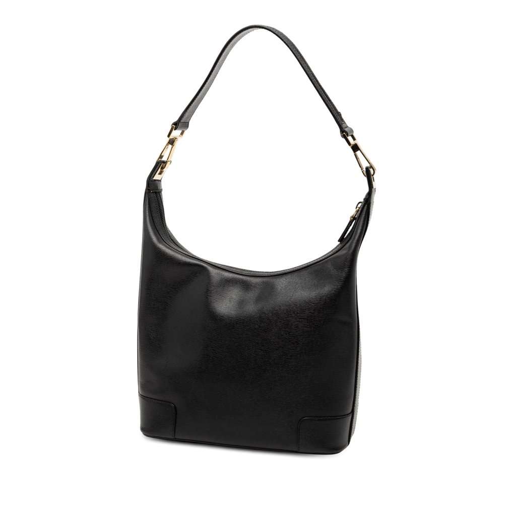 Gucci Calfskin Shoulder Bag Black Leather Very good condition - Back View