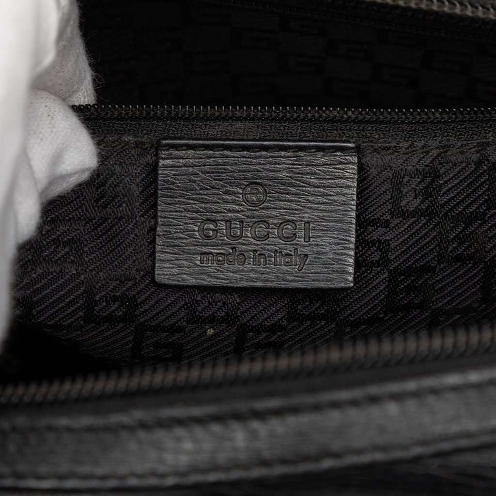Gucci Calfskin Shoulder Bag Black Leather Very good condition - Box View