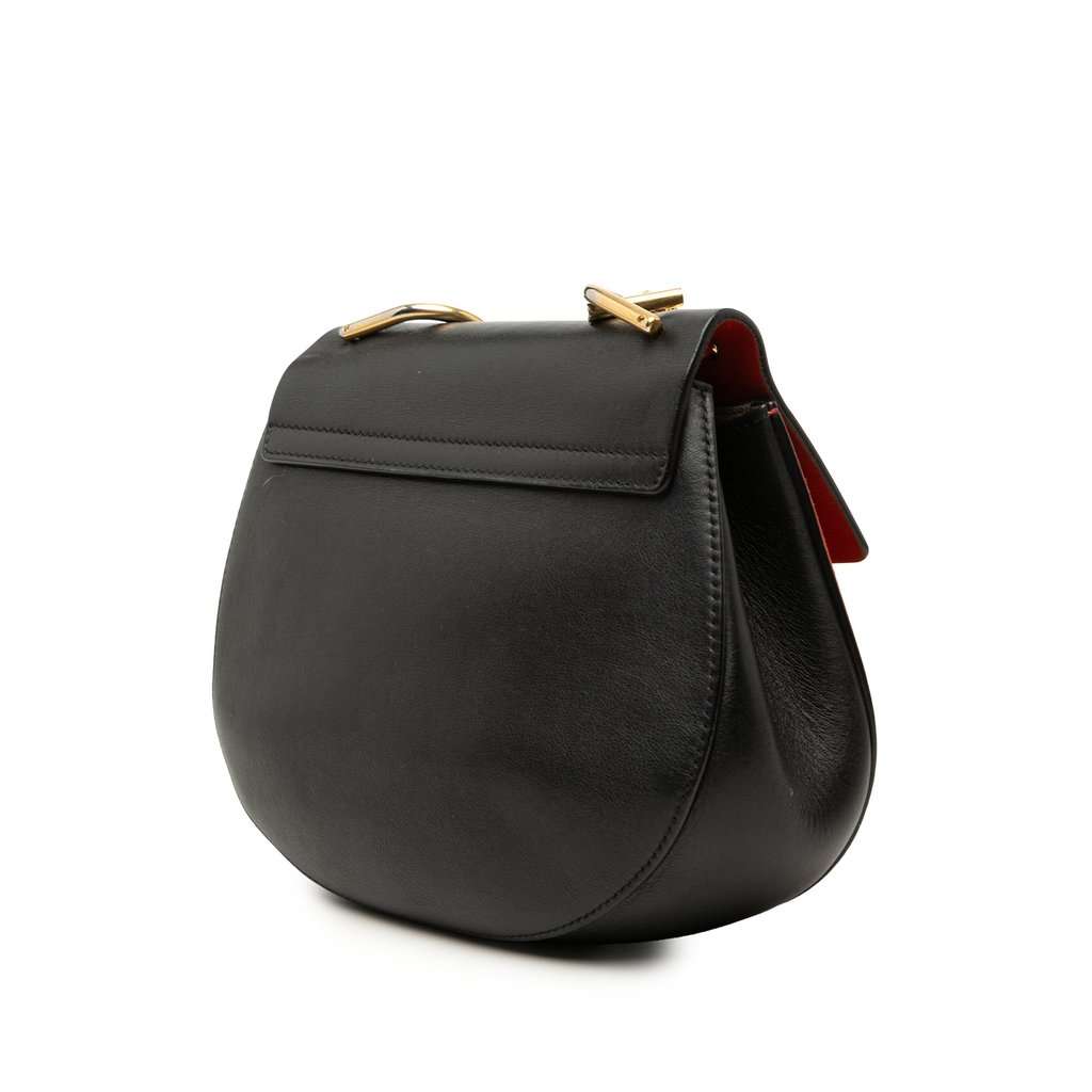 Chloé Small Bicolor Suede and Calfskin Drew Crossbody Red Leather Very good condition - Inside View