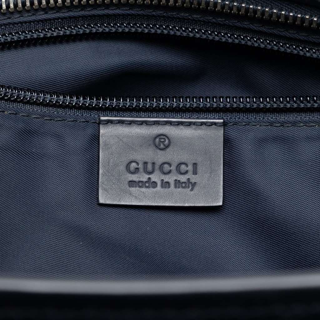 Gucci Guccissima Web Crossbody Black Leather Very good condition - Box View