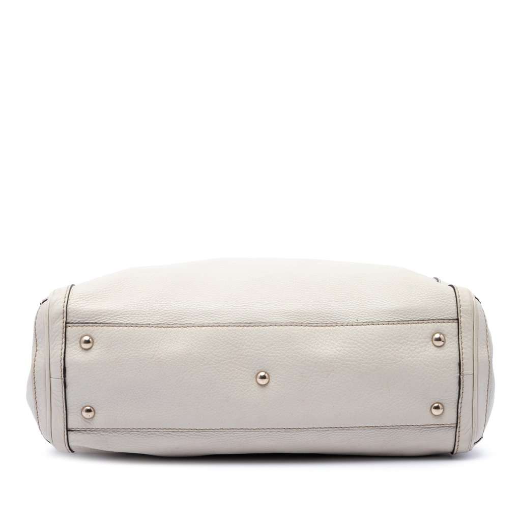 Gucci Calfskin Bella Tote White Leather Very good - Inside View