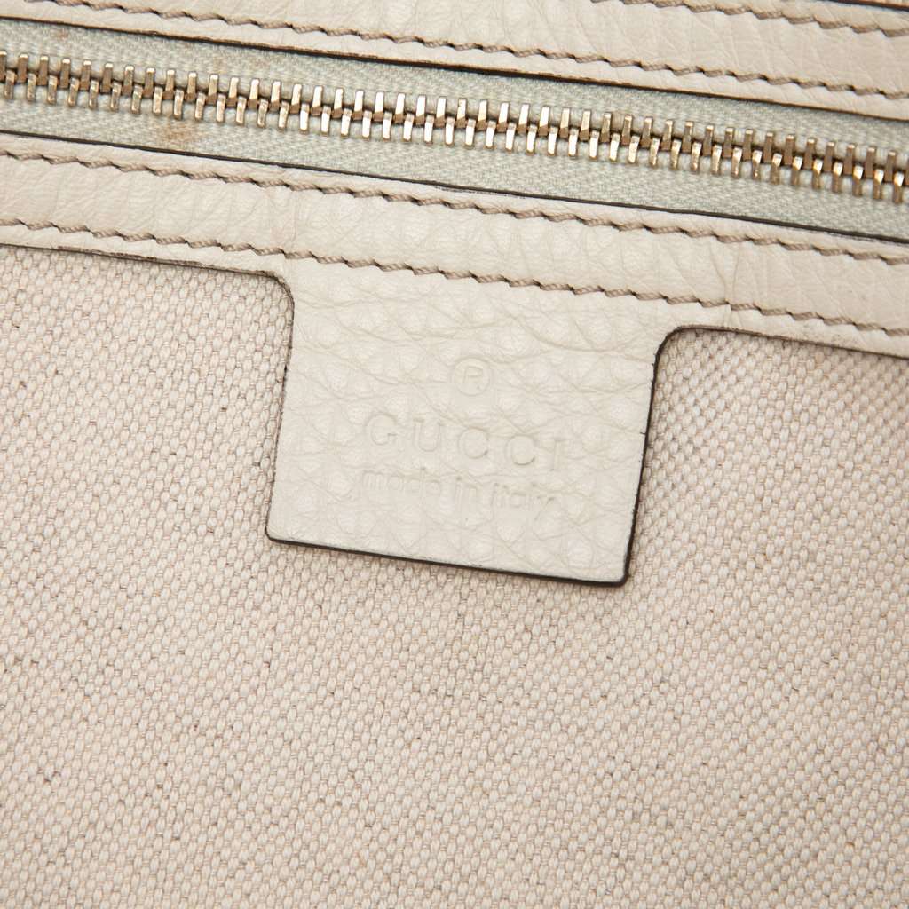 Gucci Calfskin Bella Tote White Leather Very good - Box View