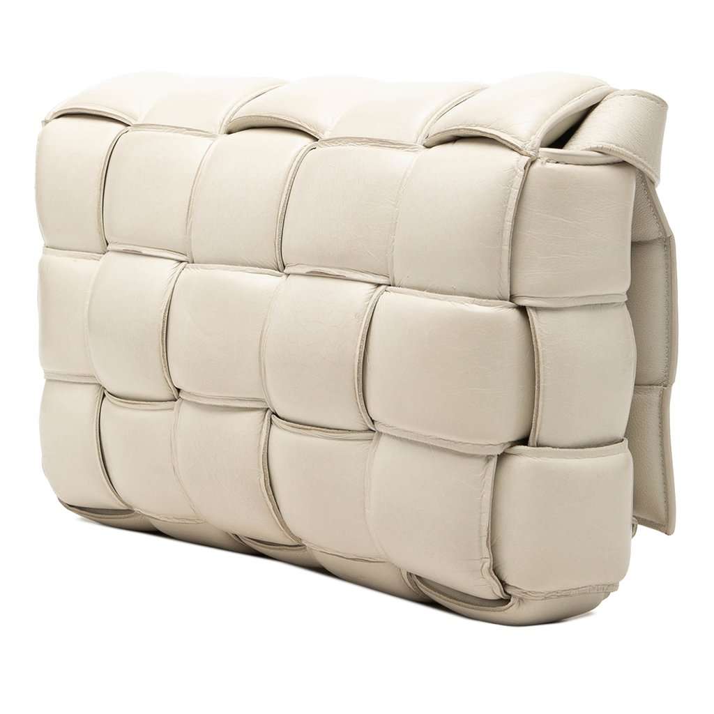 Bottega Veneta Nappa Intrecciato Padded Cassette Crossbody White Leather Very good condition - Back View
