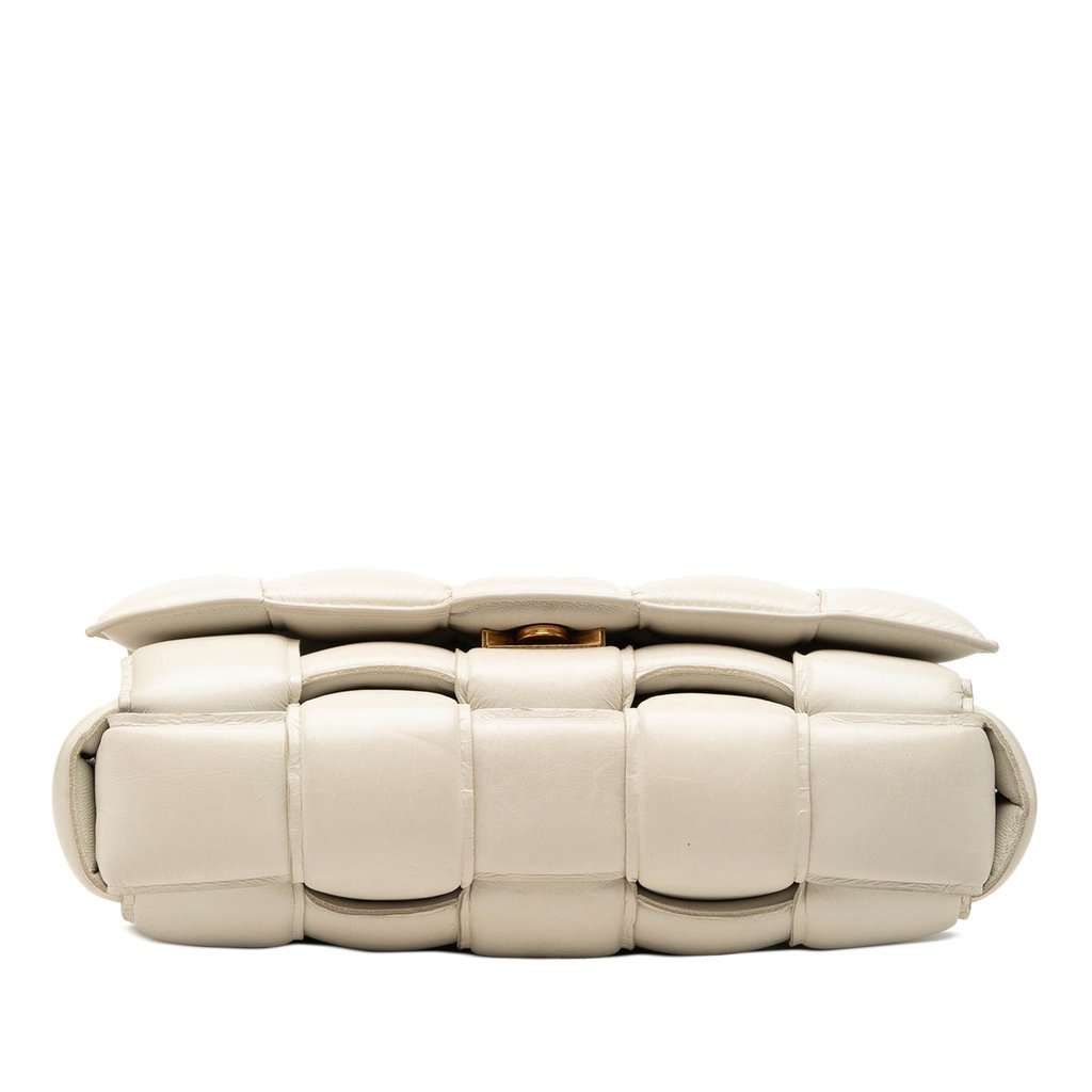 Bottega Veneta Nappa Intrecciato Padded Cassette Crossbody White Leather Very good condition - Inside View