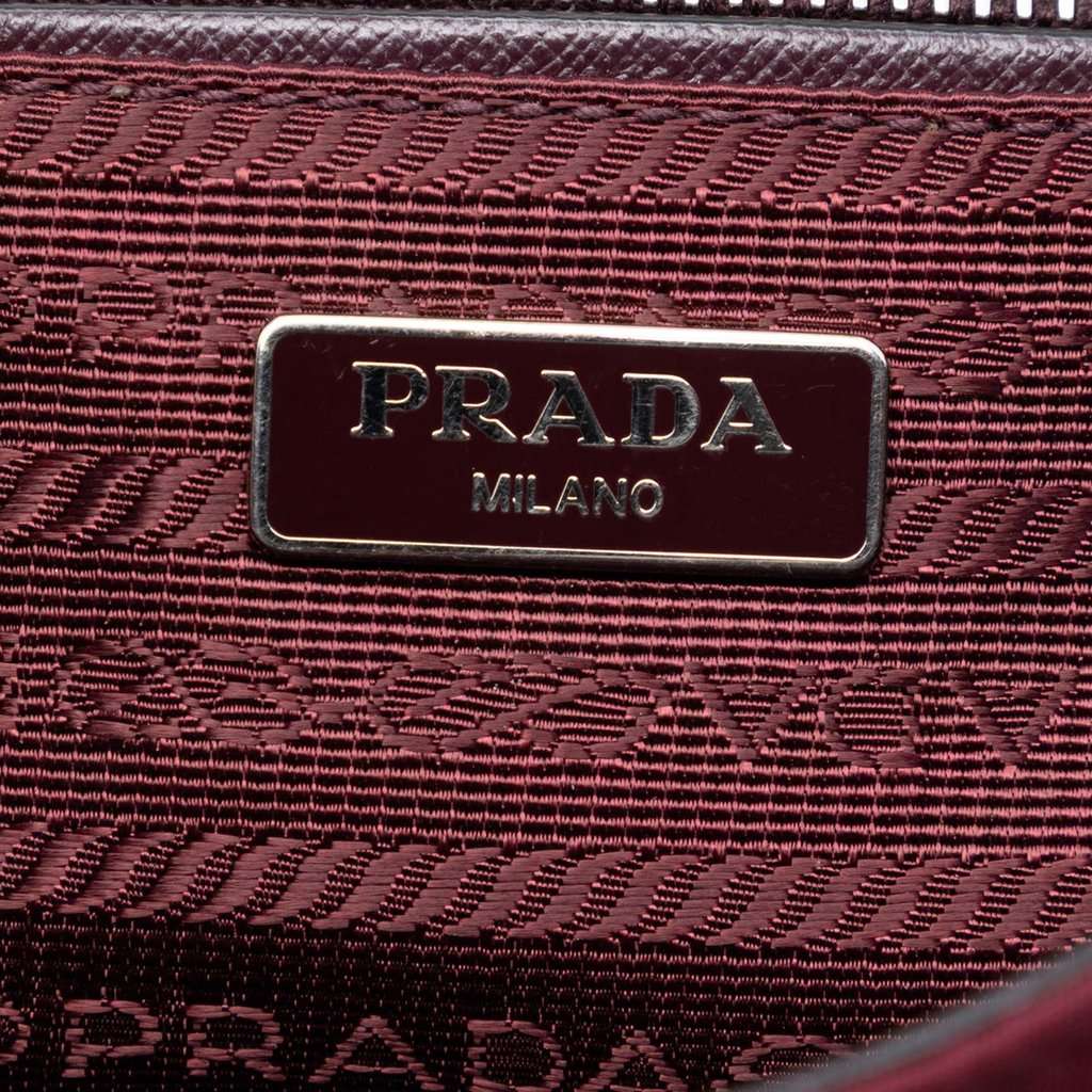 Prada Impuntu Tessuto Chain Crossbody Red Very good condition - Box View