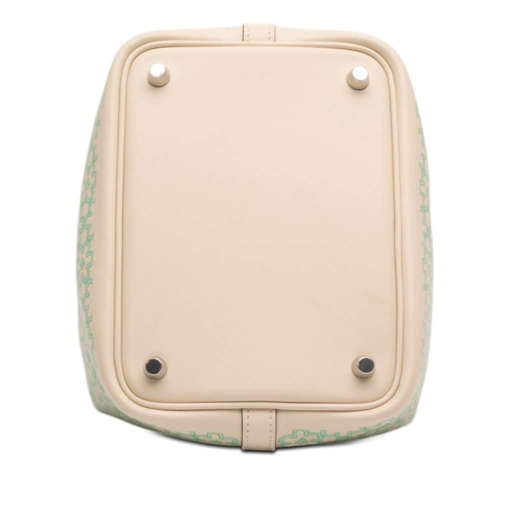 Hermès Swift Lucky Daisy Picotin Lock 18 White Leather Very good - Inside View
