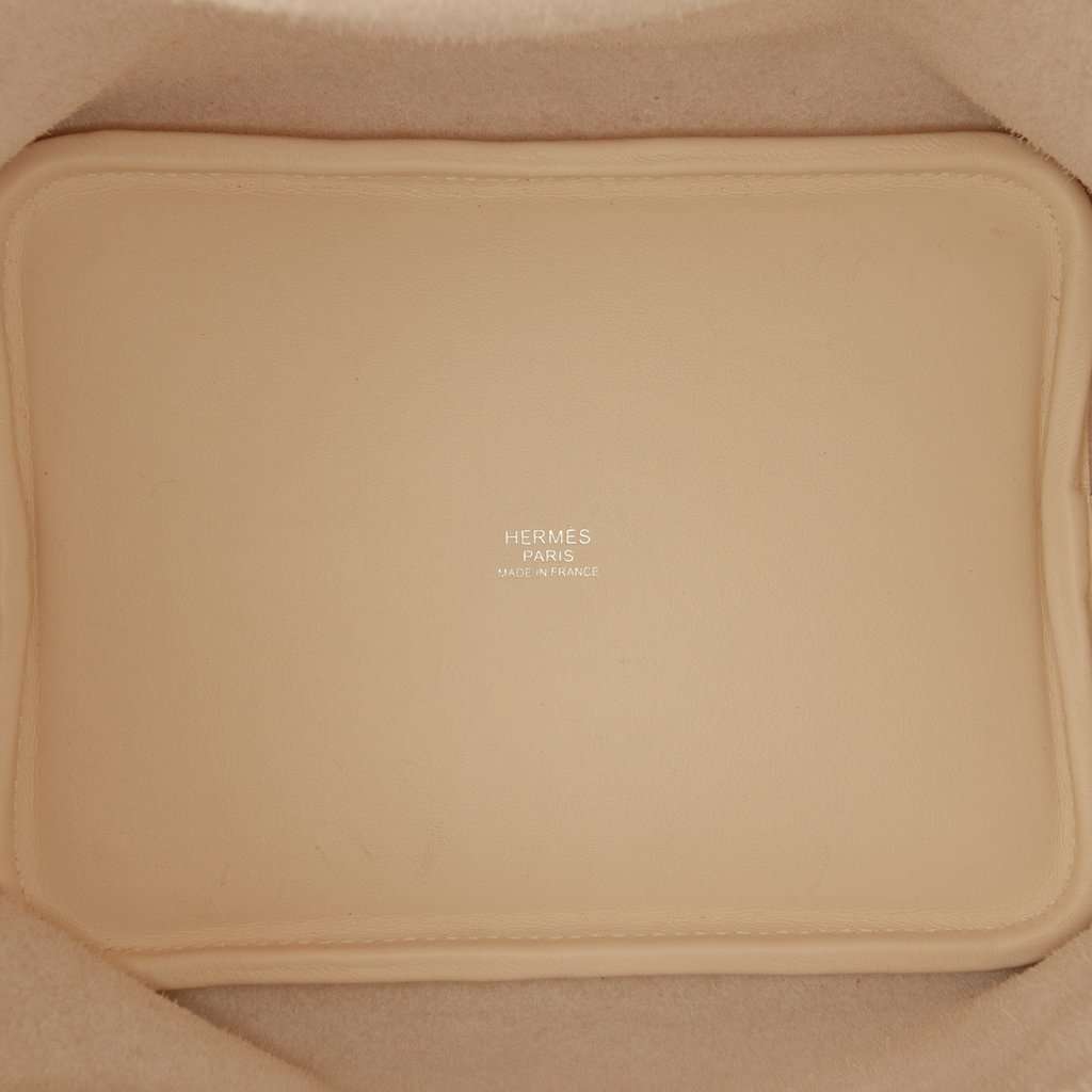 Hermès Swift Lucky Daisy Picotin Lock 18 White Leather Very good - Model View