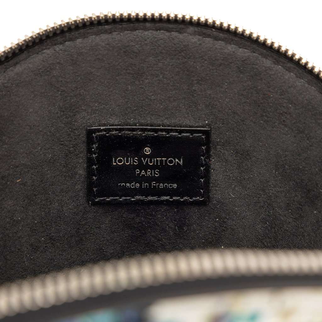 Louis Vuitton Floral Printed Leather Toupie Black Leather Very good condition - Box View