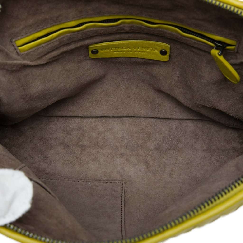 Bottega Veneta Nappa Intrecciato Nodini Crossbody Yellow Leather Very good - Model View