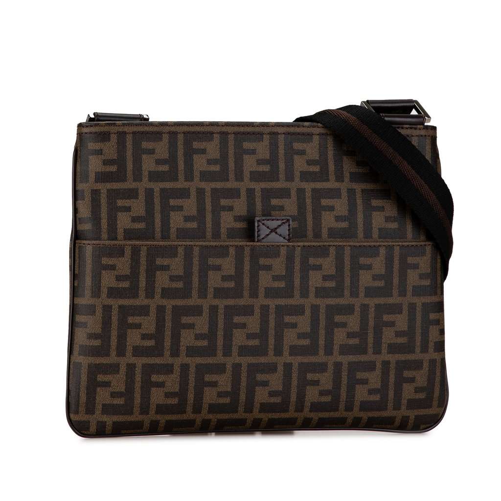 Fendi Zucca Coated Canvas Crossbody Brown Very good - Back View