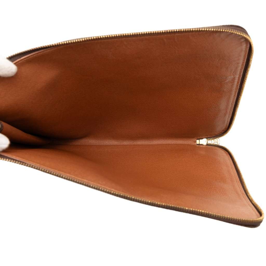 Louis Vuitton Monogram Poche Documents Portfolio 30 Brown Very good condition - Model View