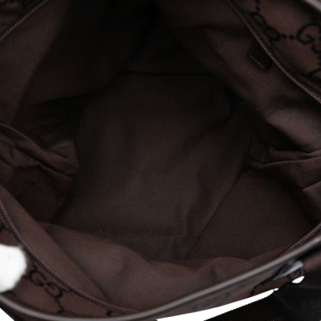 Gucci GG Nylon Tote Brown Very good condition - Model View