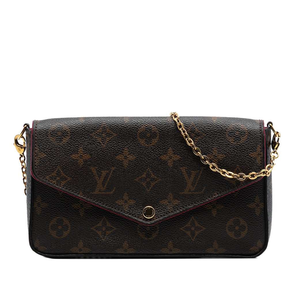 Louis Vuitton Monogram Pochette Felicie Brown Very good condition - Front View