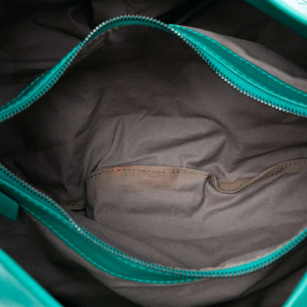 Bottega Veneta Nappa Intrecciato Aquilone Fortune Cookie Hobo Blue Leather Very good condition - Model View