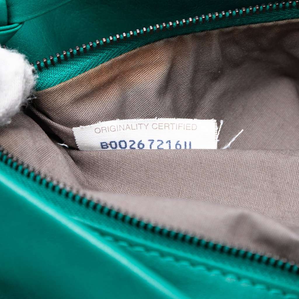 Bottega Veneta Nappa Intrecciato Aquilone Fortune Cookie Hobo Blue Leather Very good condition - Box View