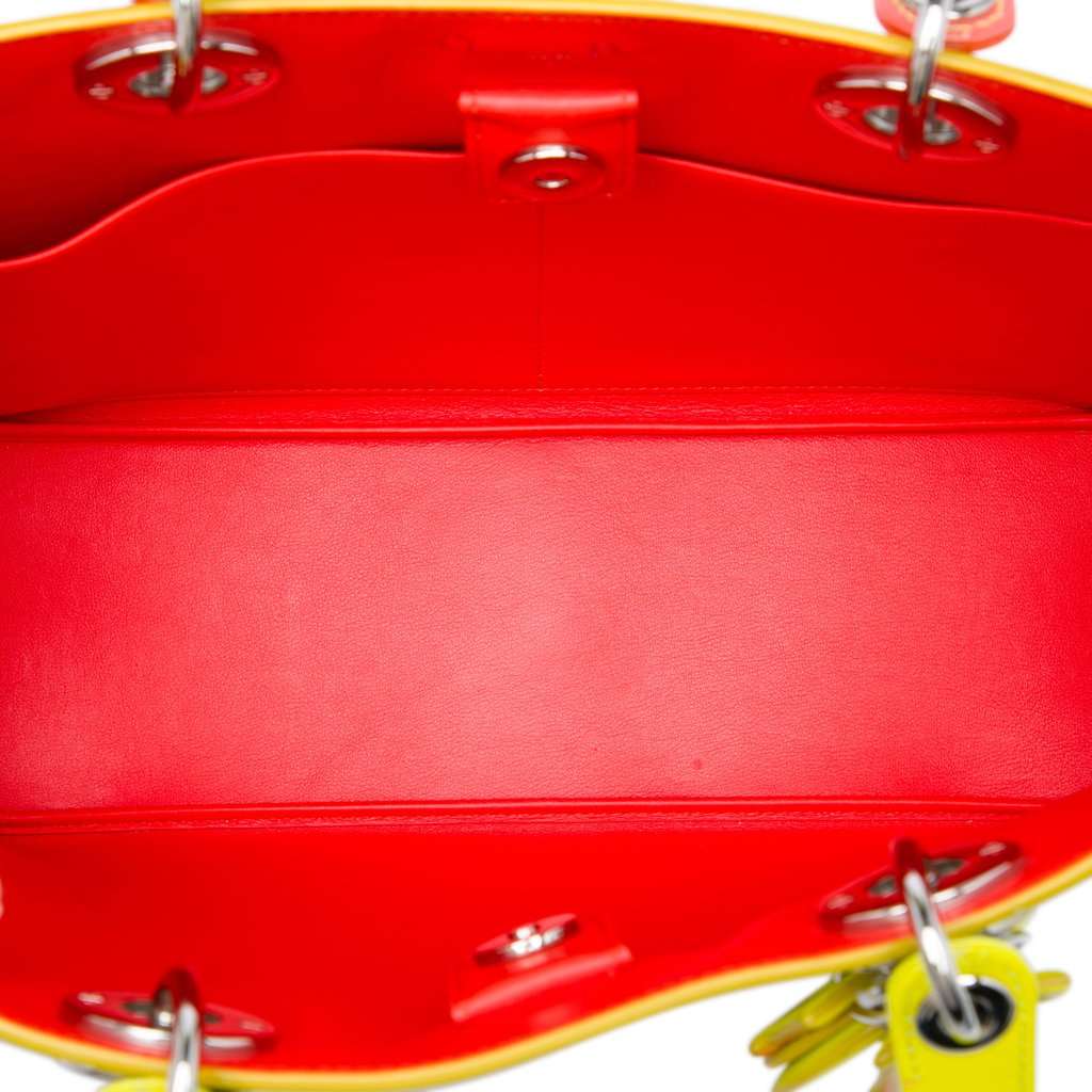 Dior Medium Gradient Calfskin Diorissimo Satchel Yellow Leather Very good - Model View