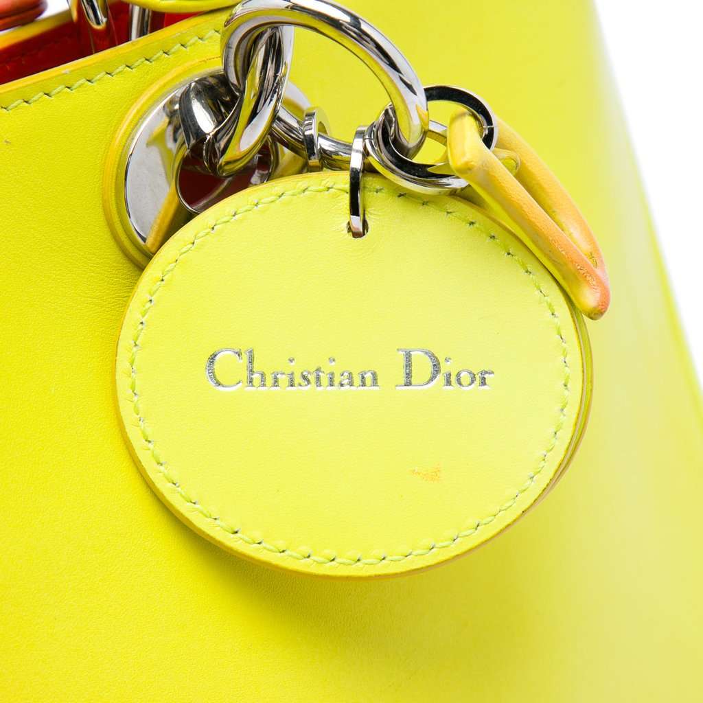 Dior Medium Gradient Calfskin Diorissimo Satchel Yellow Leather Very good - Box View