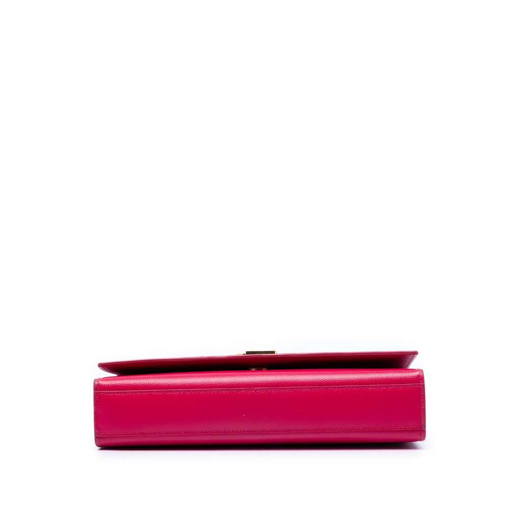 Saint Laurent Medium Grain De Poudre Monogram Kate Crossbody Pink Leather Very good - Inside View