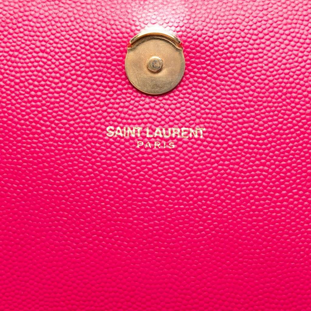 Saint Laurent Medium Grain De Poudre Monogram Kate Crossbody Pink Leather Very good - Box View