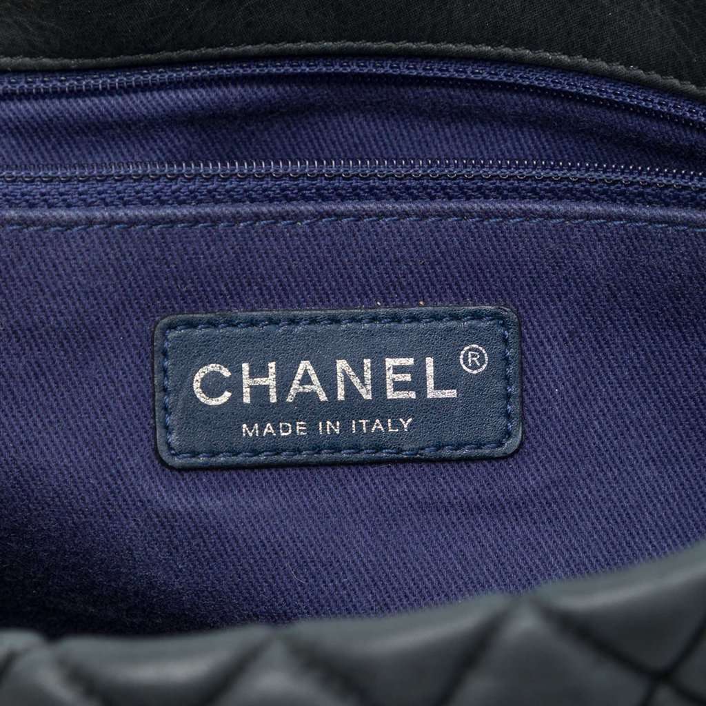 Chanel Large Quilted Iridescent Calfskin New Bubble Flap MultiColor Leather Very good condition - Box View