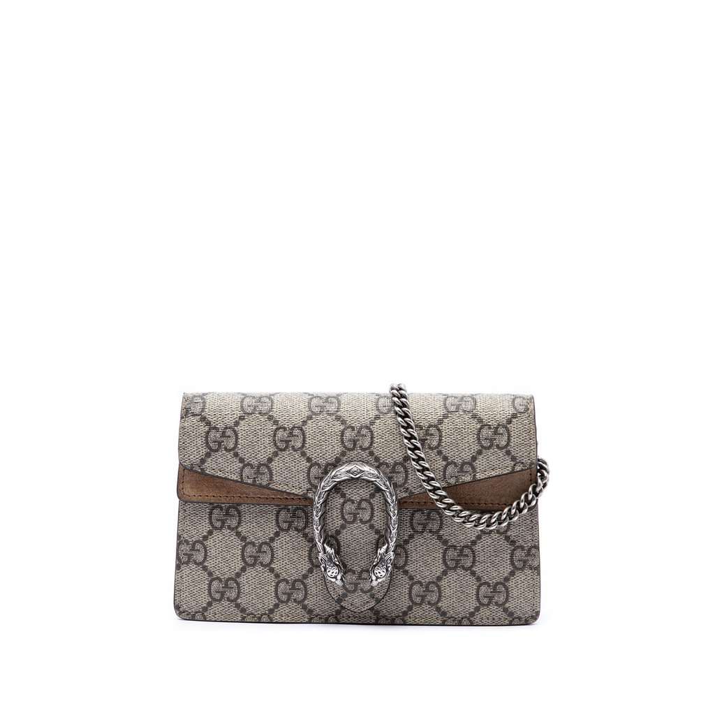 Gucci Mini GG Supreme Dionysus Crossbody Beige Very good - Front View
