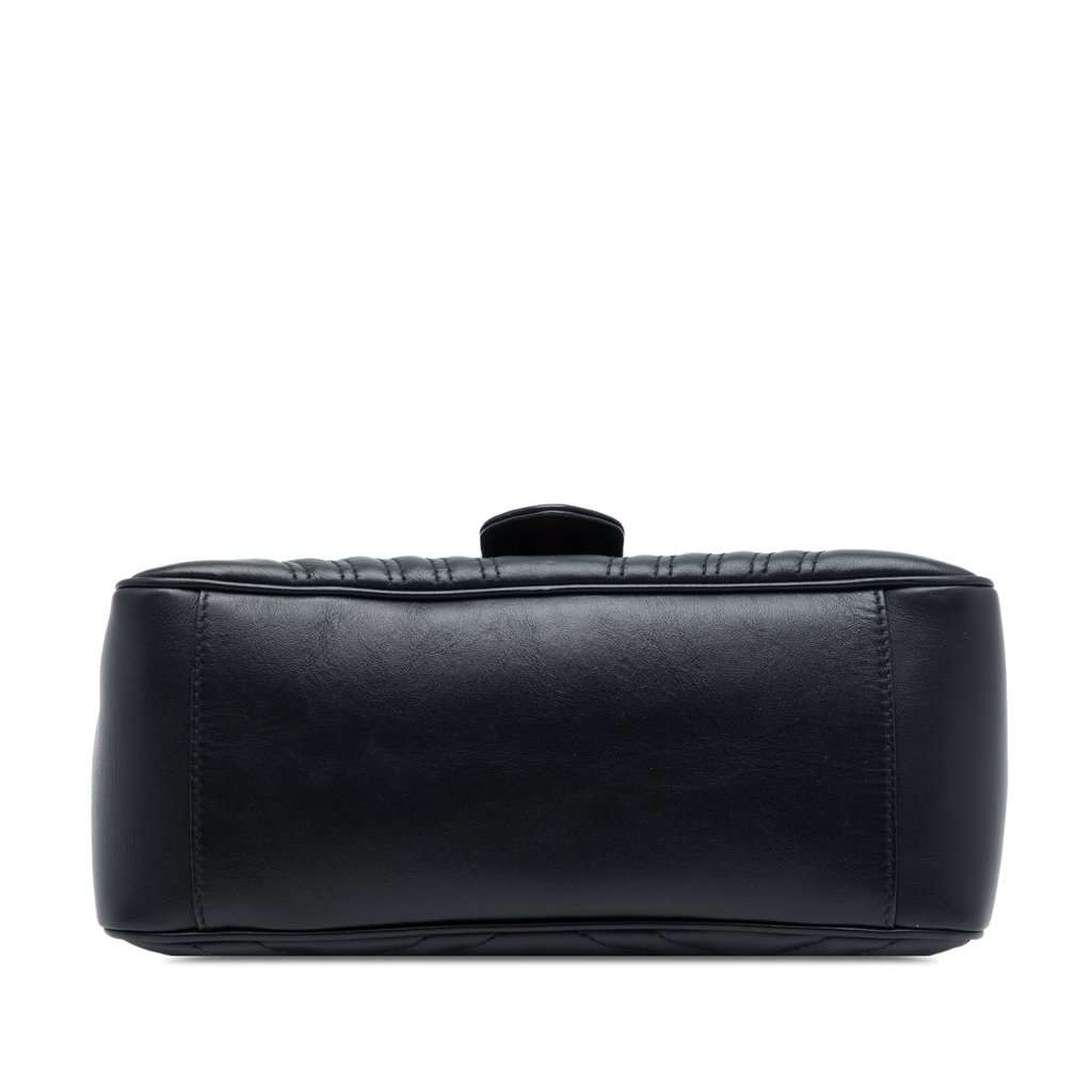 Gucci Small GG Marmont Matelasse Leather Top Handle Bag Black Leather Very good - Inside View