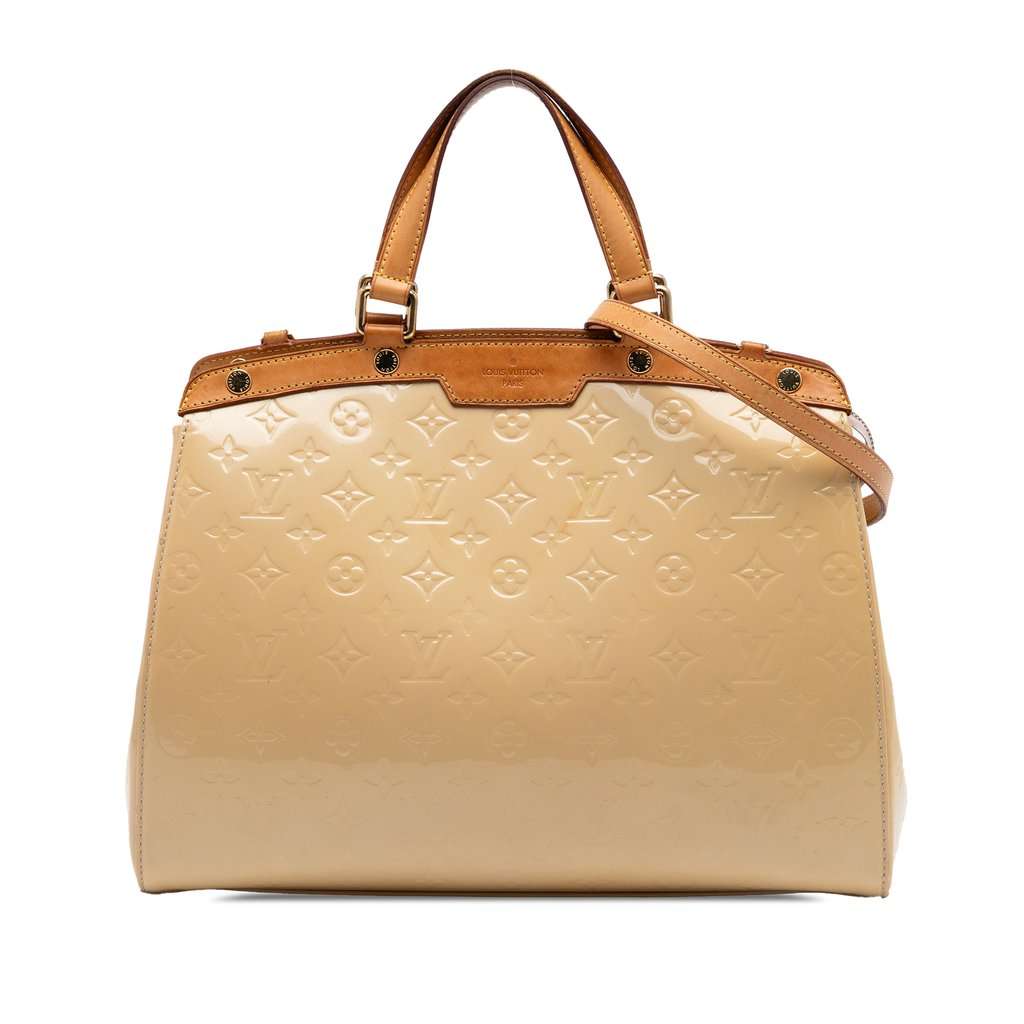 Louis Vuitton Monogram Vernis Brea GM Beige Leather Very good condition - Front View