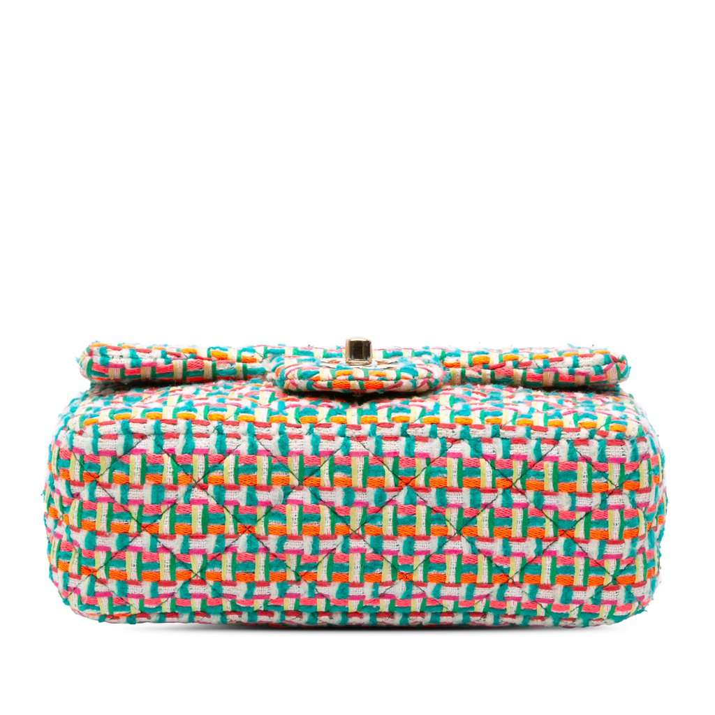 Chanel Mini Rectangular Classic Tweed Single Flap MultiColor Very good condition - Inside View