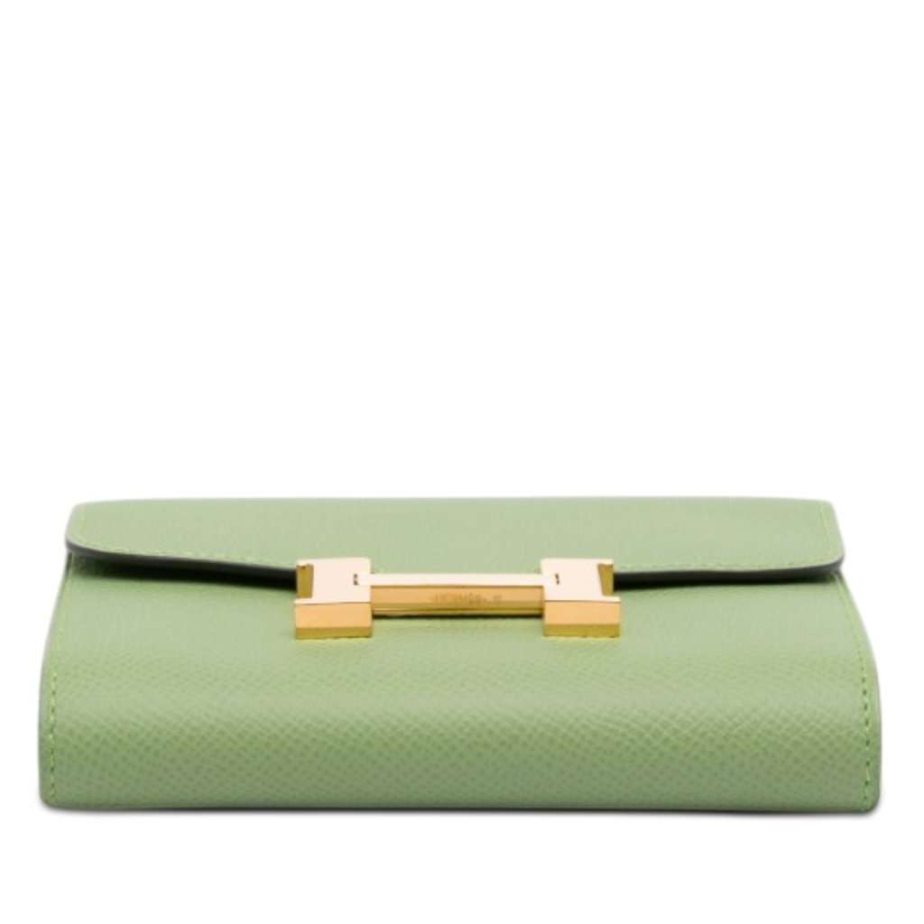Hermès Epsom Constance Slim Wallet Green Leather Very good condition - Inside View