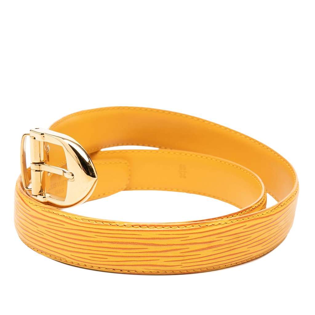 Louis Vuitton Epi Ceinture Belt Yellow Leather Very good condition - Back View