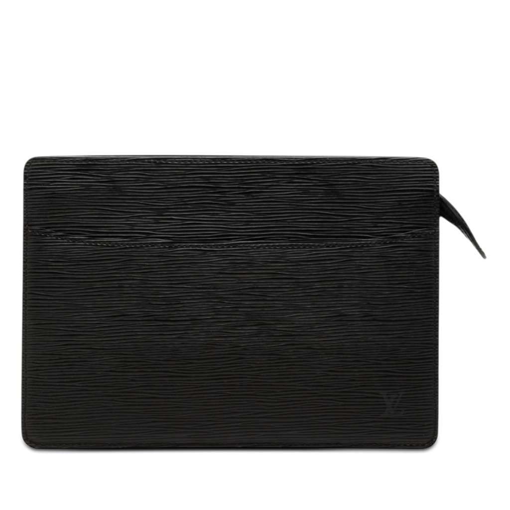 Louis Vuitton Epi Pochette Homme Black Leather Good condition - Front View