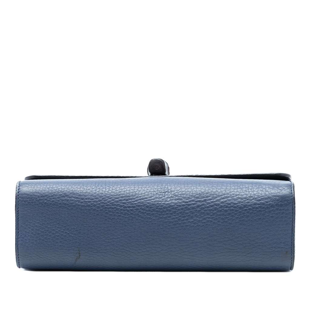 Gucci Medium Leather Miss Bamboo Crossbody Blue Leather Very good condition - Inside View