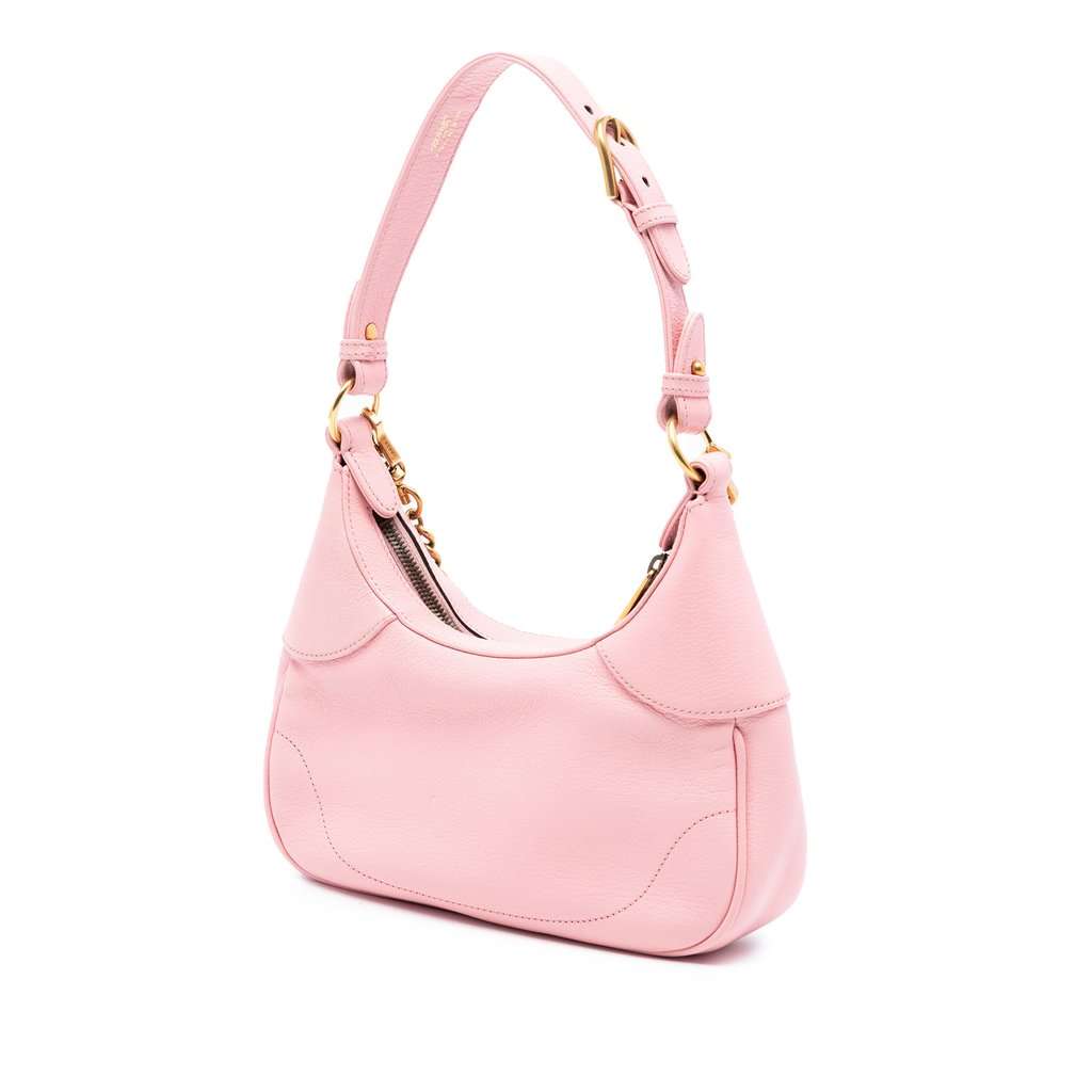 Gucci Small Calfskin Aphrodite Satchel Pink Leather Very good condition - Back View