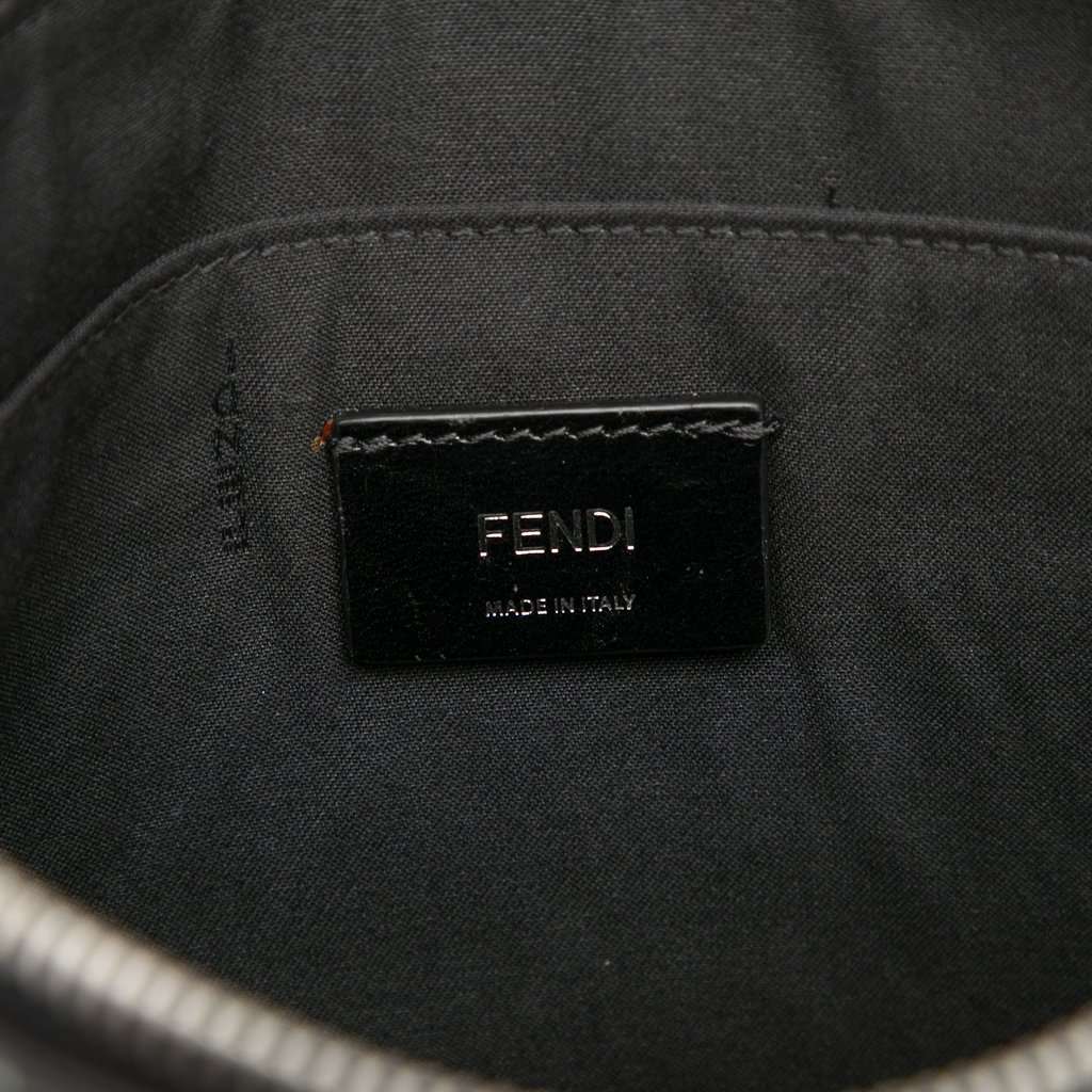Fendi FF 1974 Nylon Camouflage Clutch Black Very good condition - Box View