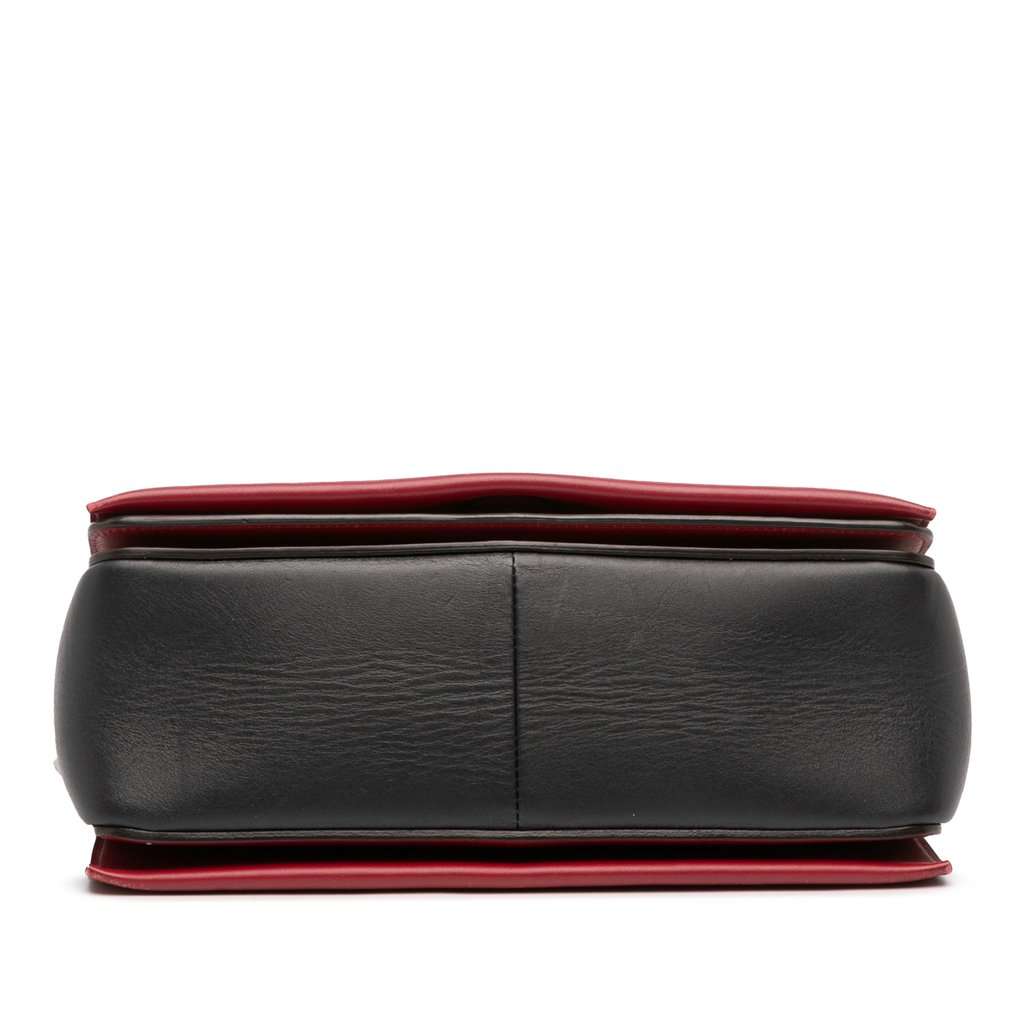Celine Medium Shiny Smooth Calfskin Frame Shoulder Bag Red Leather Very good condition - Inside View