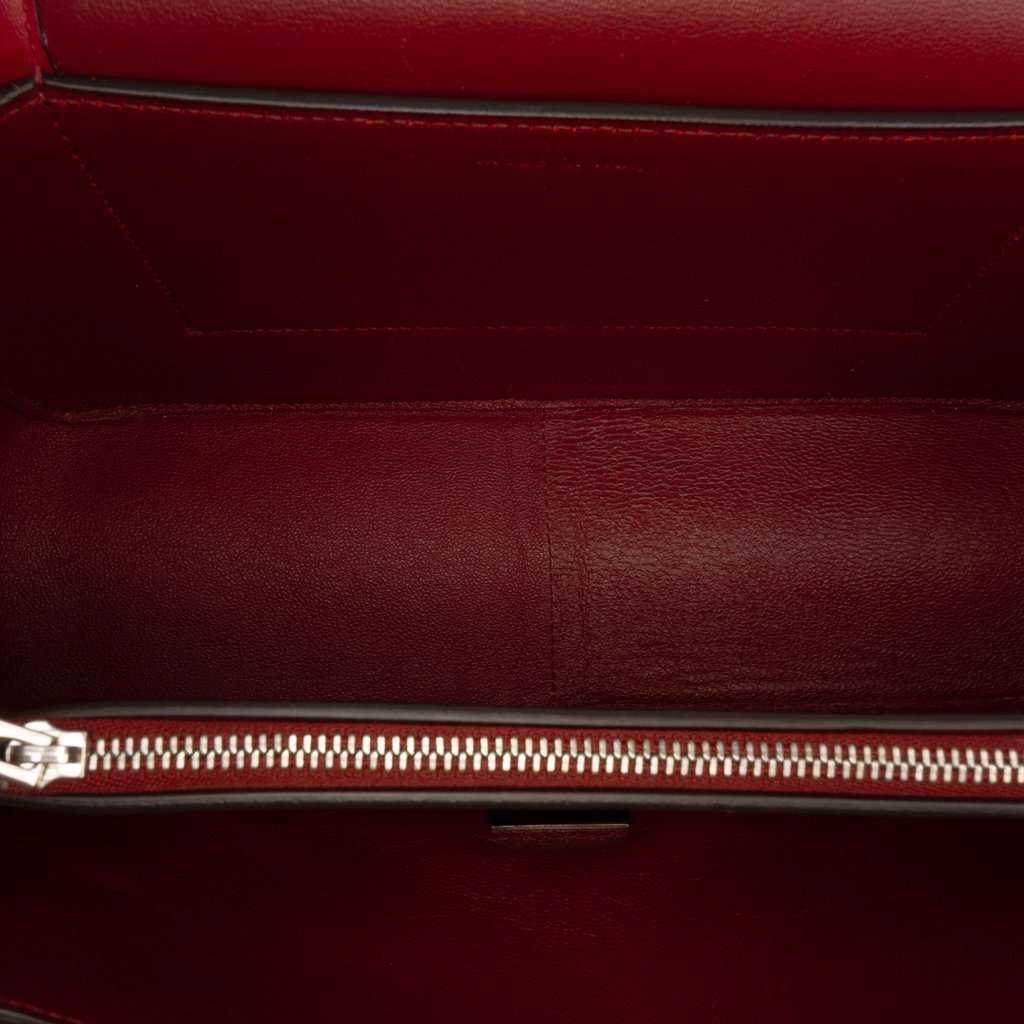 Celine Medium Shiny Smooth Calfskin Frame Shoulder Bag Red Leather Very good condition - Model View