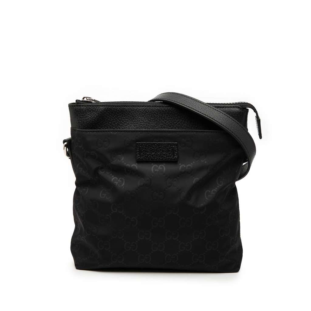 Gucci GG Nylon Crossbody Black Very good condition - Front View