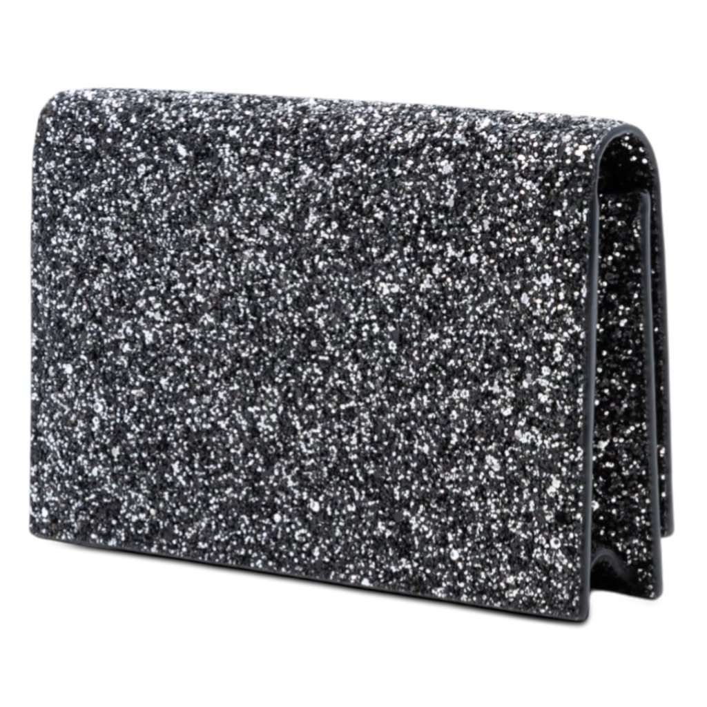 Saint Laurent Metallic Glitter Monogram Kate Tassel Chain Wallet Black Leather Very good condition - Back View