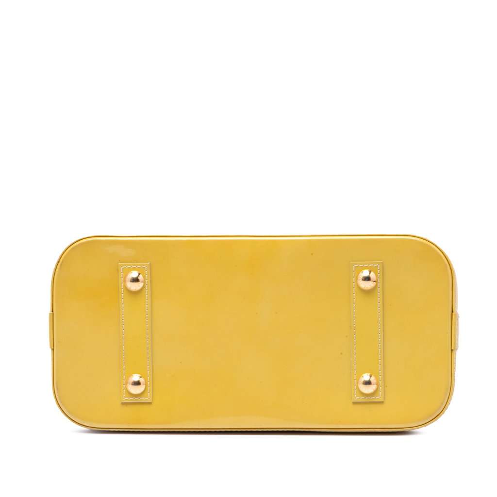 Louis Vuitton Monogram Vernis Alma PM Yellow Leather Very good - Inside View