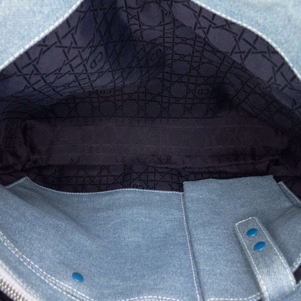 Dior Large Denim Cannage Acrylic Handles Lady Dior Blue Very good - Box View
