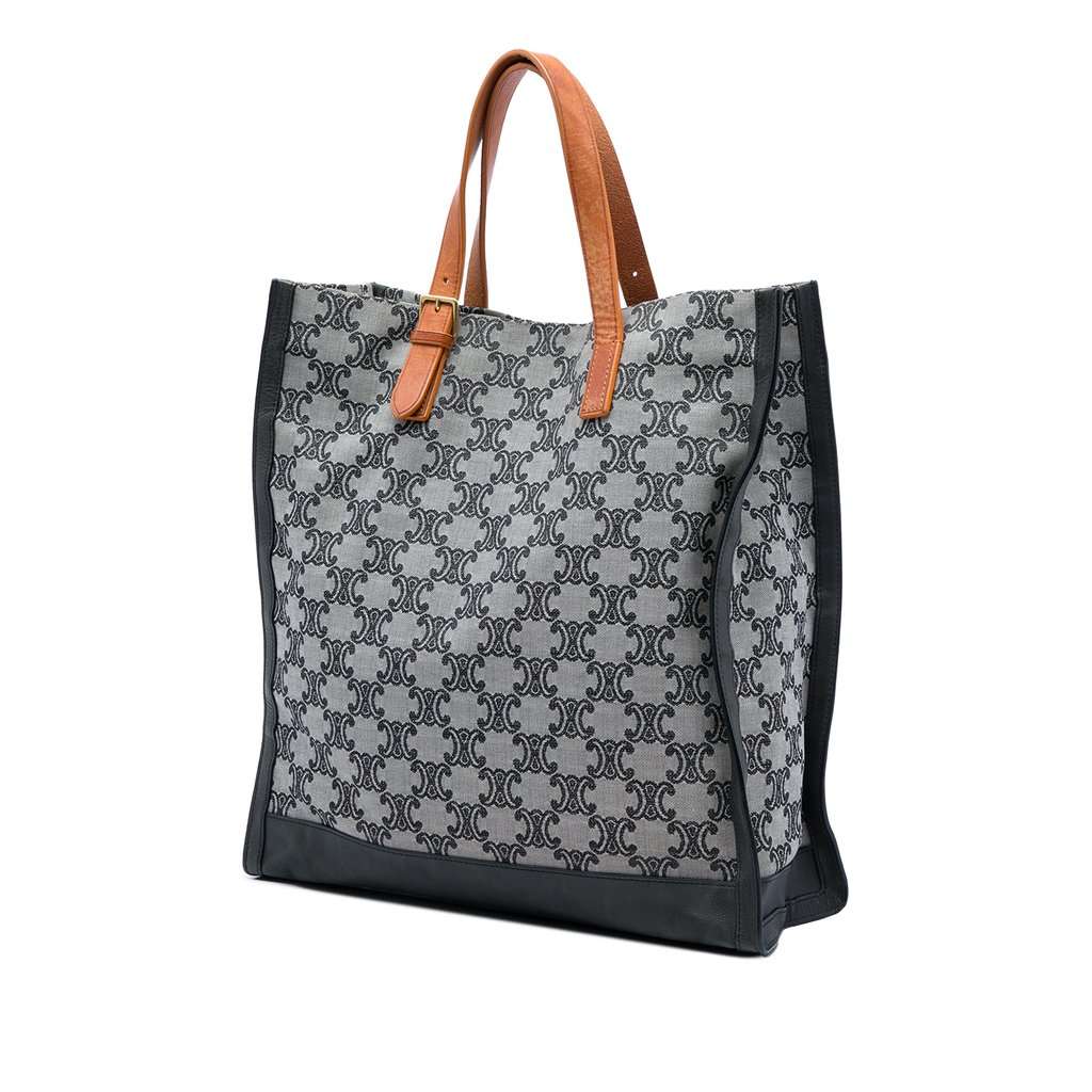 Celine Triomphe Canvas Vertical Tote MultiColor Very good - Back View