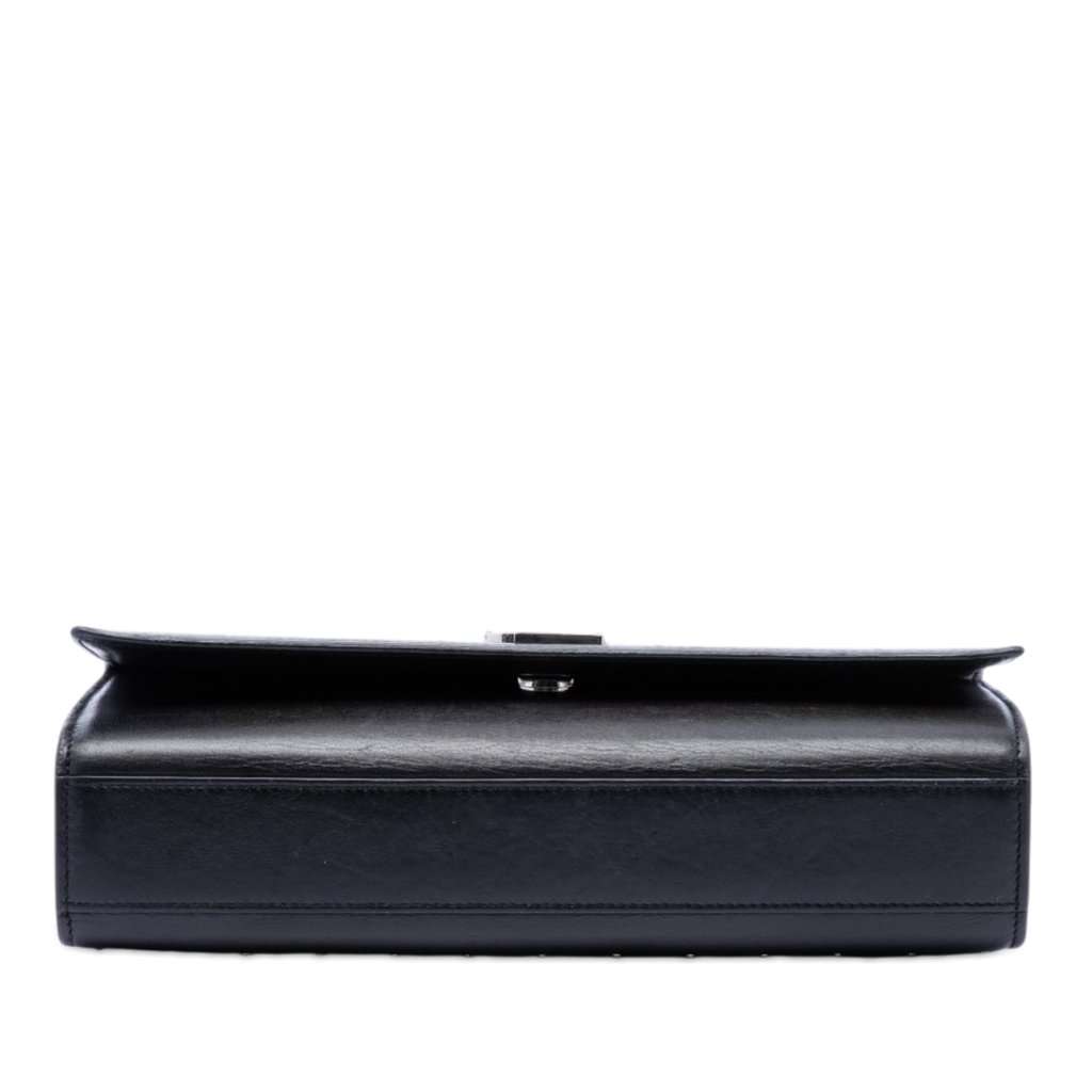 Saint Laurent Medium Studded Calfskin Monogram Kate Crossbody Black Leather Very good - Inside View