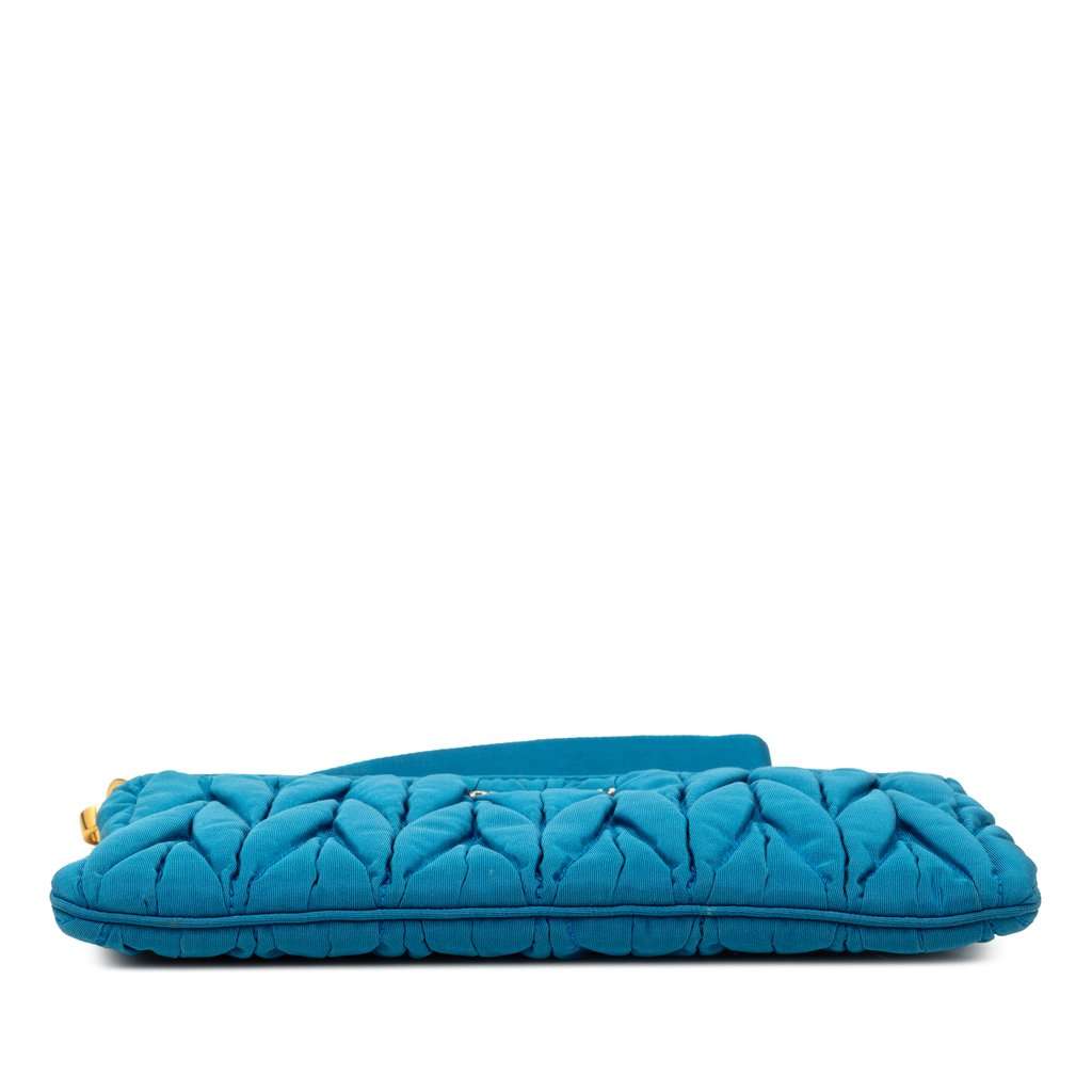 Miu Miu Matelasse Nylon Clutch Blue Very good condition - Inside View