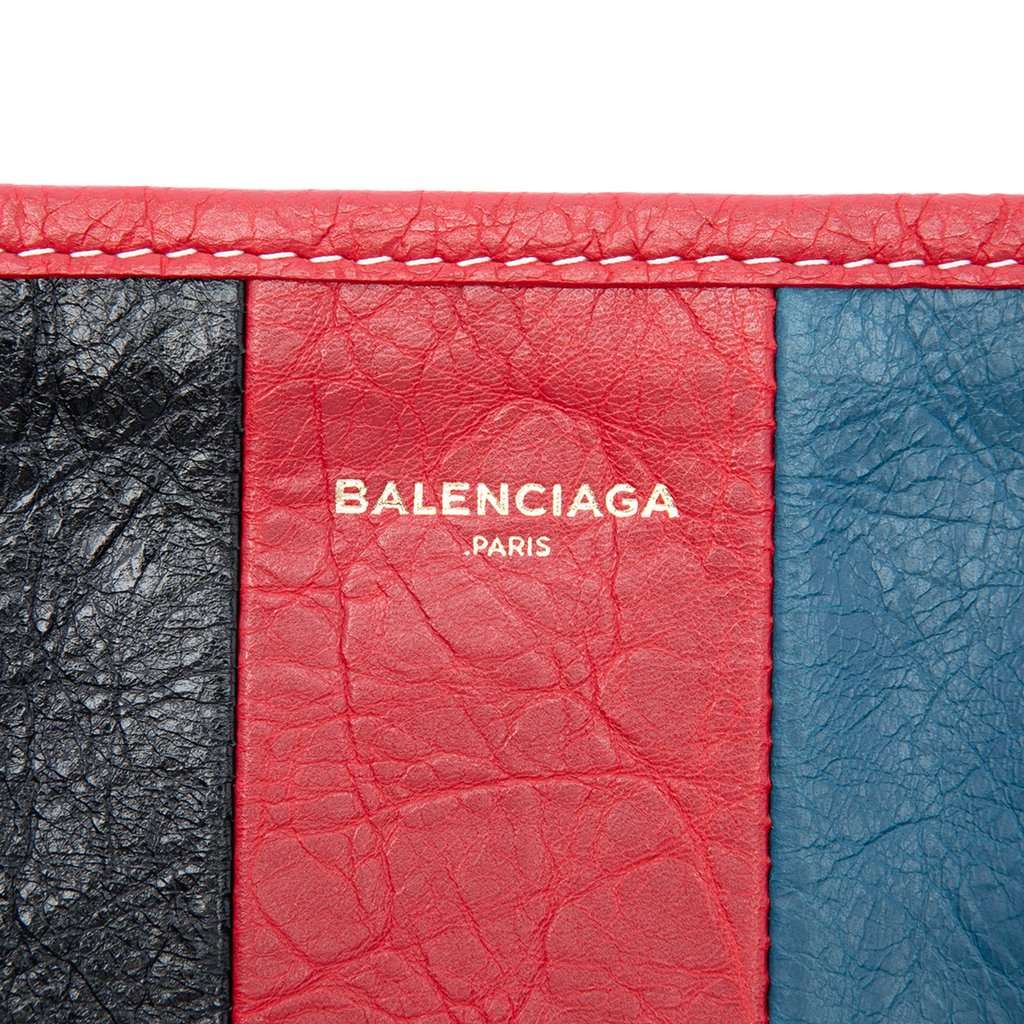 Balenciaga Lambskin Striped Bazar Clutch MultiColor Leather Very good condition - Box View