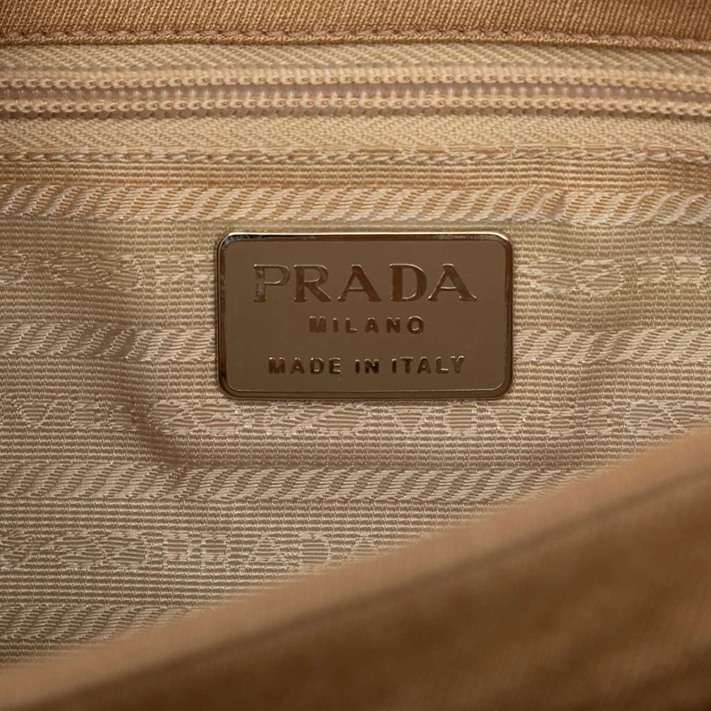 Prada Canvas Resin Chain Shoulder Bag Brown Very good condition - Box View