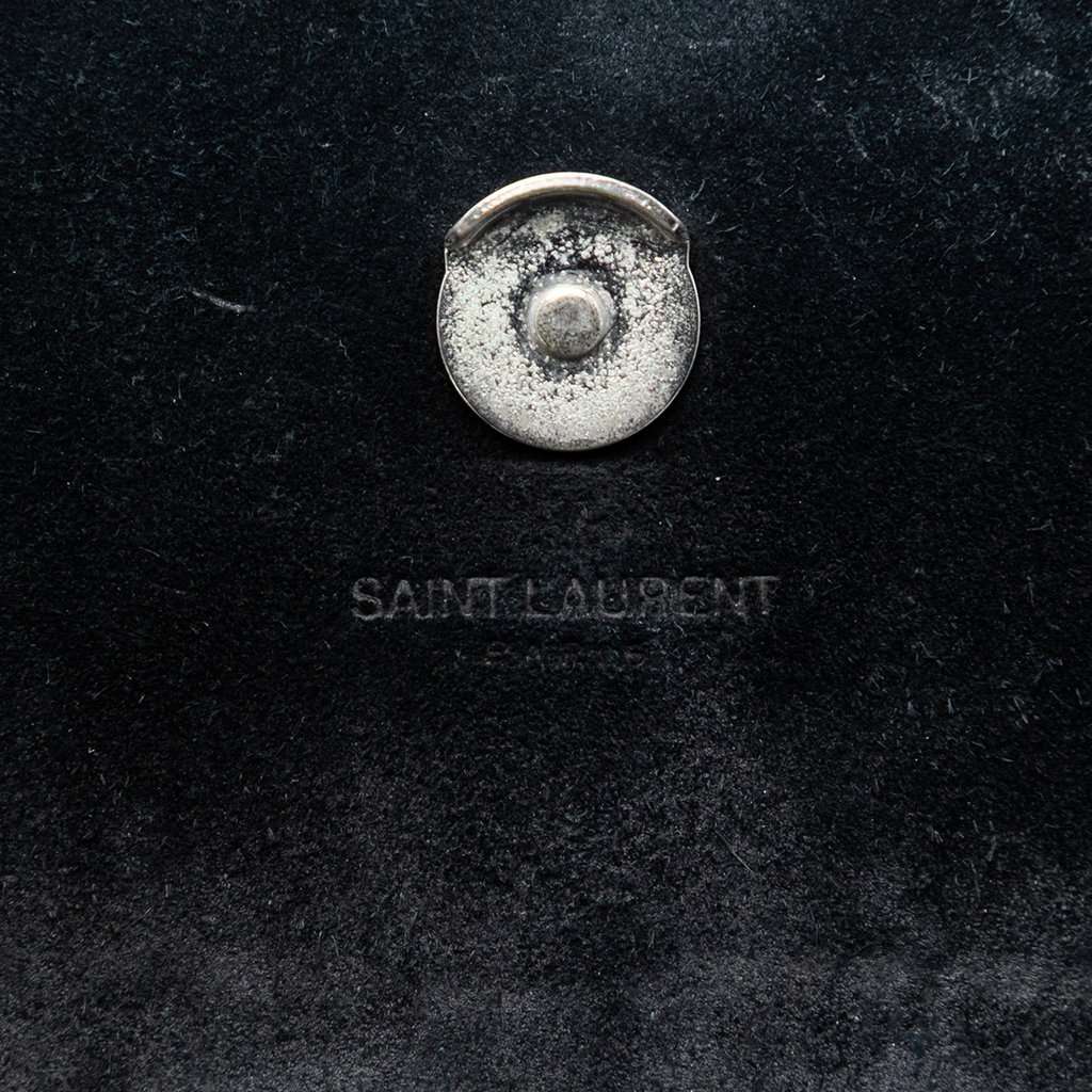 Saint Laurent Small Croc Embossed Leather Monogram Kate Tassel Crossbody Black Leather Very good - Box View