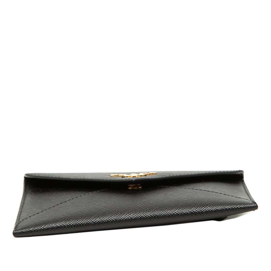 Prada Saffiano Envelope Compact Wallet Black Leather Very good condition - Inside View