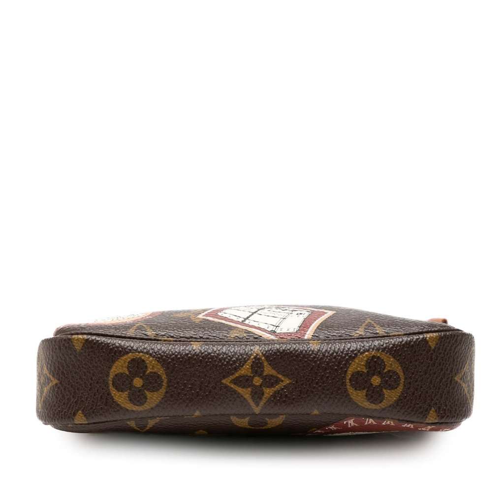 Louis Vuitton Monogram Patch Mini Pochette Accessoires Brown Very good - Inside View