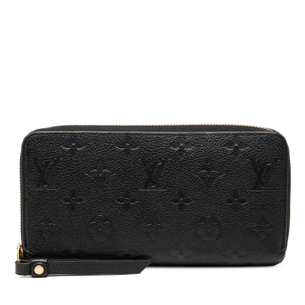 Louis Vuitton Monogram Empreinte Zippy Long Wallet Black Leather Very good condition - Front View